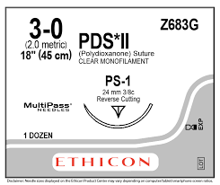 POLIDIOXANONA VIOLETA 3-0 LONG. 45CM PS-1 24 MM 3/8 CIRCULO REVERSO CORTANTE PLASTICA